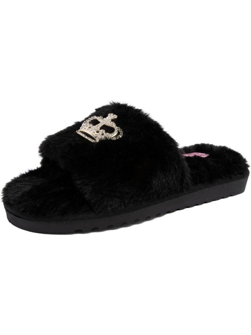 Cozy Faux Fur Open Toe Slides | Plush Indoor Outdoor Slippers for Women